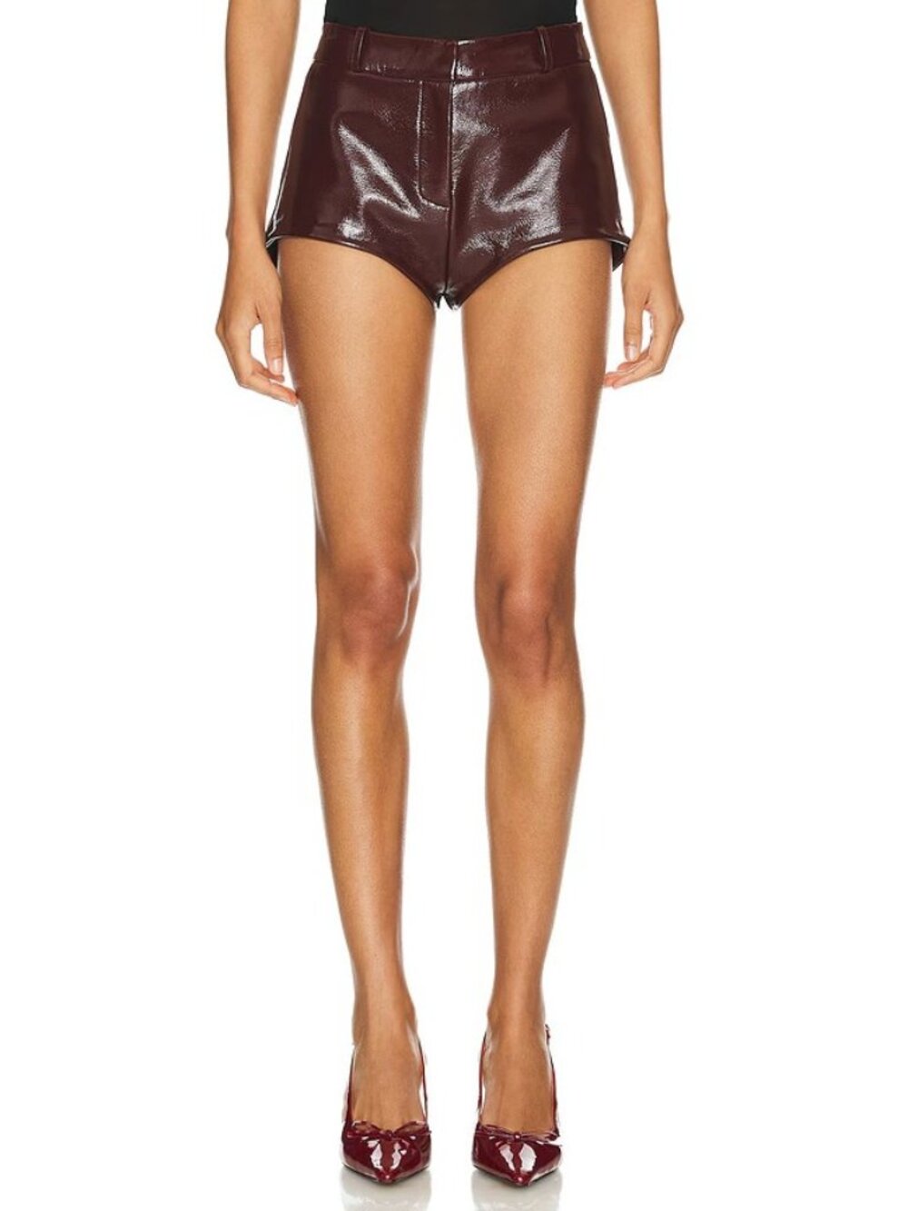 LAMARQUE x REVOLVE Annaise Hot Short in Patent Burgundy